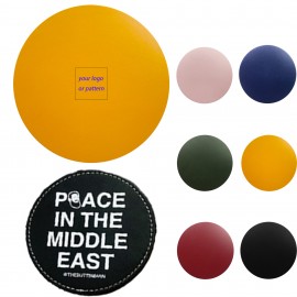 Leather Round Coaster Single with Logo