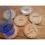 Hardwood State Coasters with Logo