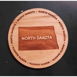 Hardwood State Coasters with Logo