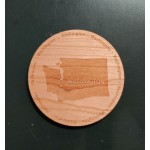 3.5" - Washington Hardwood Coasters with Logo