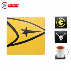 Square Hardwood Coaster with Logo