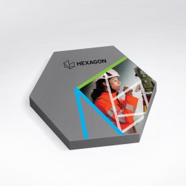 Hex Coaster with Logo