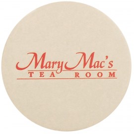 80 pt. Pulpboard Coaster, 3.5" Round with Logo
