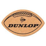4 1/4" x 5 1/4" Football Shape Solid Cork Coasters with Logo