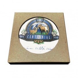 Promotional Set of 1 Absorbent Stone Coaster | 4" dia. | Natural Kraft Box  Promotional Set of 1 Absorbent Stone Coaster | 4" dia. | Natural Kraft Box