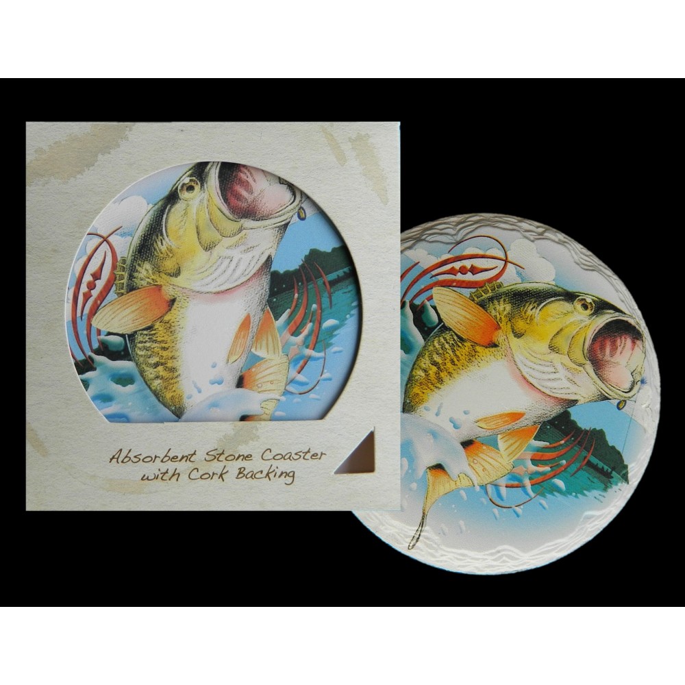 Custom Imprinted Round Layered Edge Absorbent Stone Coaster - Custom Printed - Packaged in Single Window Box Custom Imprinted Round Layered Edge Absorbent Stone Coaster - Custom Printed - Packaged in Single Window Box