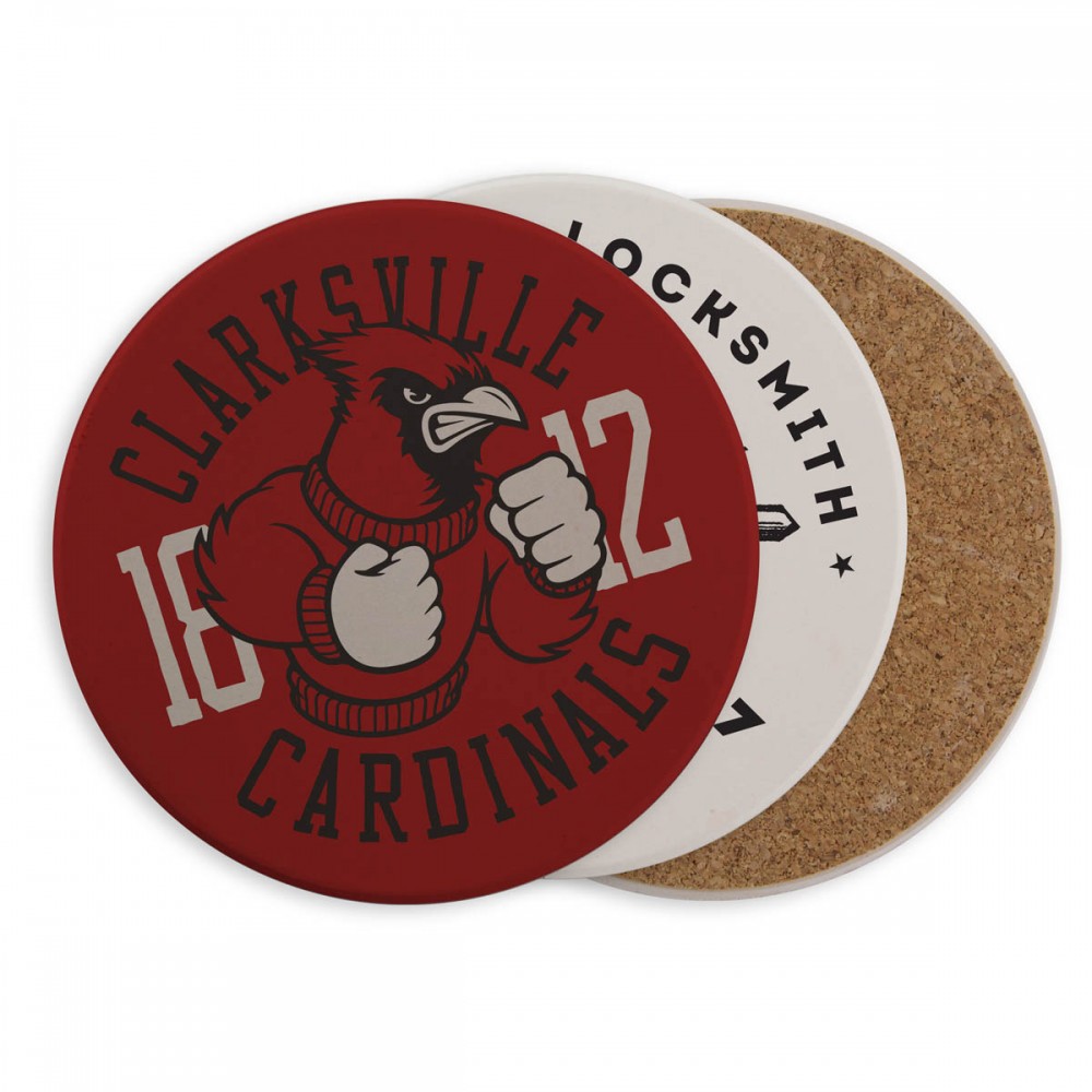 Customized Round Absorbent Ceramic Coaster Customized Round Absorbent Ceramic Coaster