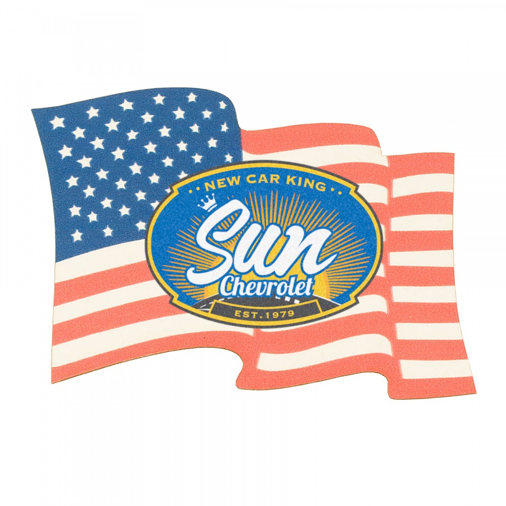 Full Color Process 40 Point Flag Pulp Board Coaster with Logo