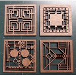 4" - Wood MDF Cutout Designs Coasters with Logo