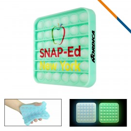 Luminous Square Push Pop Bubble with Logo