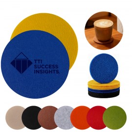 Round Felt Drink Coaster MOQ 50pcs with Logo