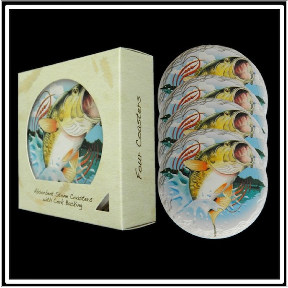 4 Round Layered Edge Coaster Box Set Custom Printed 4 Round Layered Edge Coaster Box Set Custom Printed