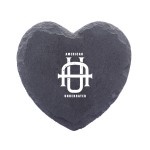 Custom Printed Custom Heart Shaped Slate Coasters (1 Color)