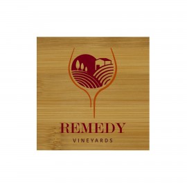 Bamboo Square Coaster with Logo