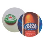 Round Soft Rubber & Jersey Skid Resistant Neoprene Coaster w/Full Color with Logo