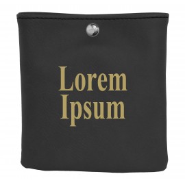 Suave Square Coaster w/Lasered Snap Pouch (Set of 4) with Logo