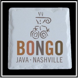 Square Layered Edge Absorbent Stone Coaster Basic Print with Logo  Square Layered Edge Absorbent Stone Coaster Basic Print with Logo