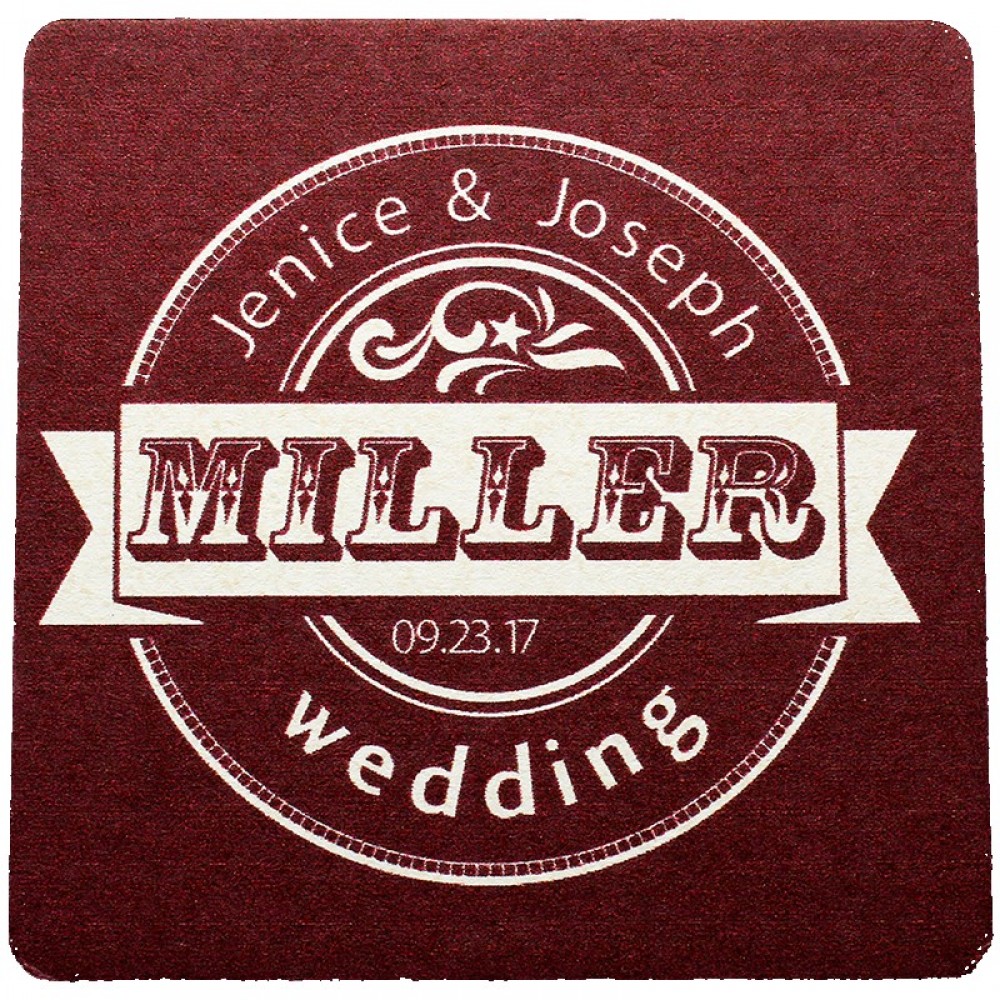 Pulpboard Coasters - 3.5" Square with Logo Pulpboard Coasters - 3.5" Square with Logo