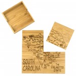 South Carolina Puzzle Coaster Set with Logo