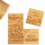 Customized West Virginia Puzzle Coaster Set