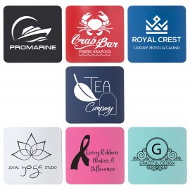 Personalized 3.75" Square Silicone Coasters