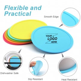 Slim Silicone Drink Coaster with Logo