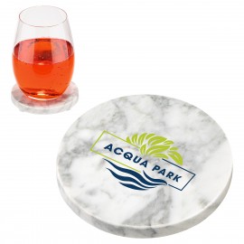 Juno Marble Coaster with Logo