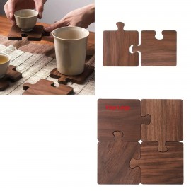Personalized Wooden Puzzle Piece Coaster Set  Personalized Wooden Puzzle Piece Coaster Set