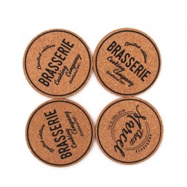 Absorbent Cork Coasters with Logo
