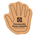 4 3/4" X 5 3/4" Hand Shape Solid Cork Coasters with Logo