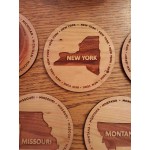 Personalized 3.5" - New York Hardwood Coasters