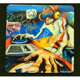 Custom Aluminum Coaster w/Full Color Sublimated Imprint & Cork Backing (3.75" x 3.75")