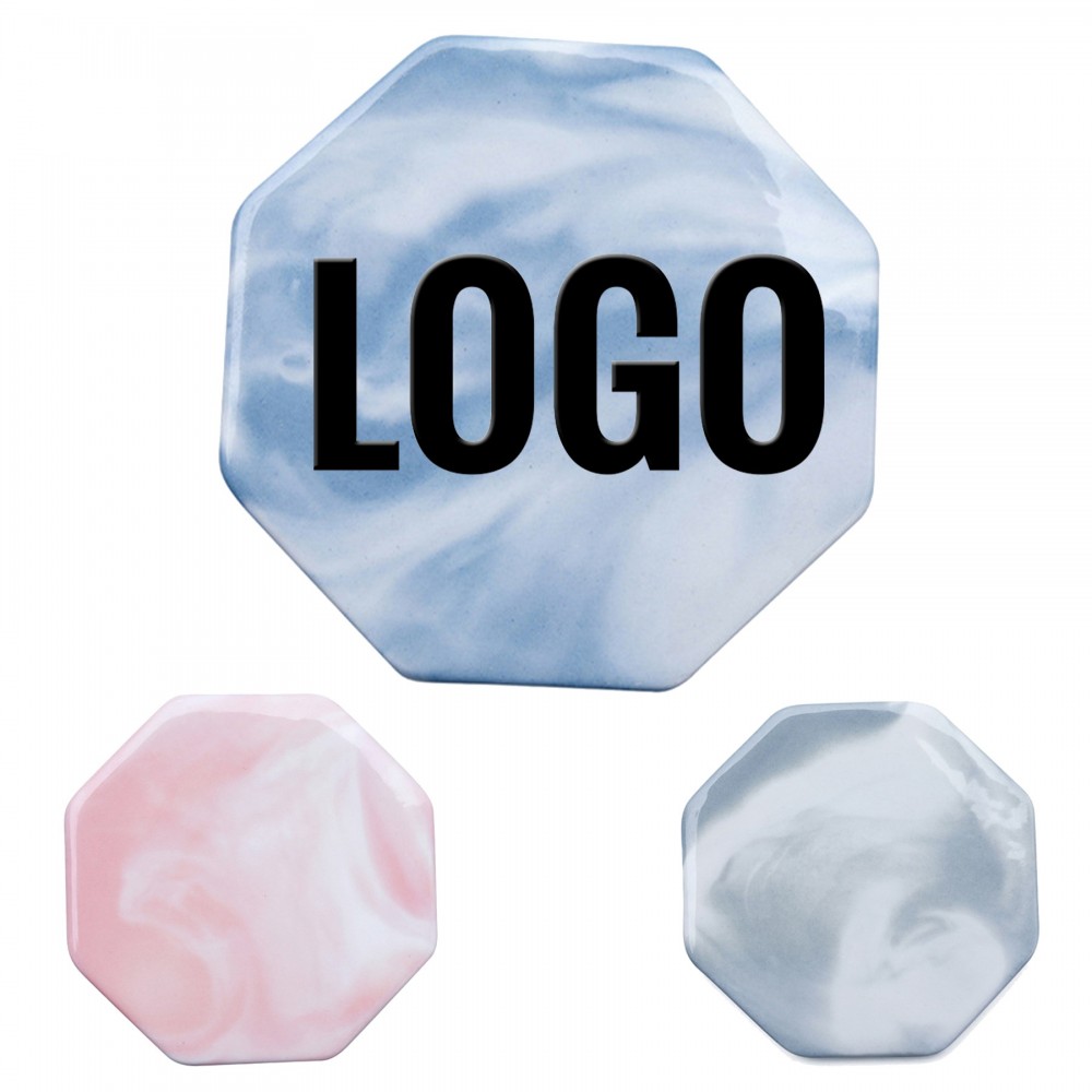 Logo Branded Polygonal Ceramic Insulated Coaster