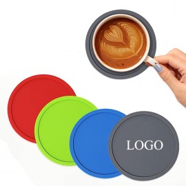 Round Silicone Coasters with Logo