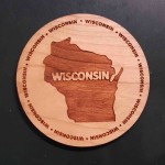 Hardwood State Coasters with Logo