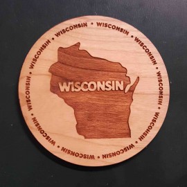 Hardwood State Coasters with Logo