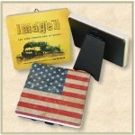 Custom Printed Square Stone Coaster with Easel Backing - Full Bleed Custom Imprinted