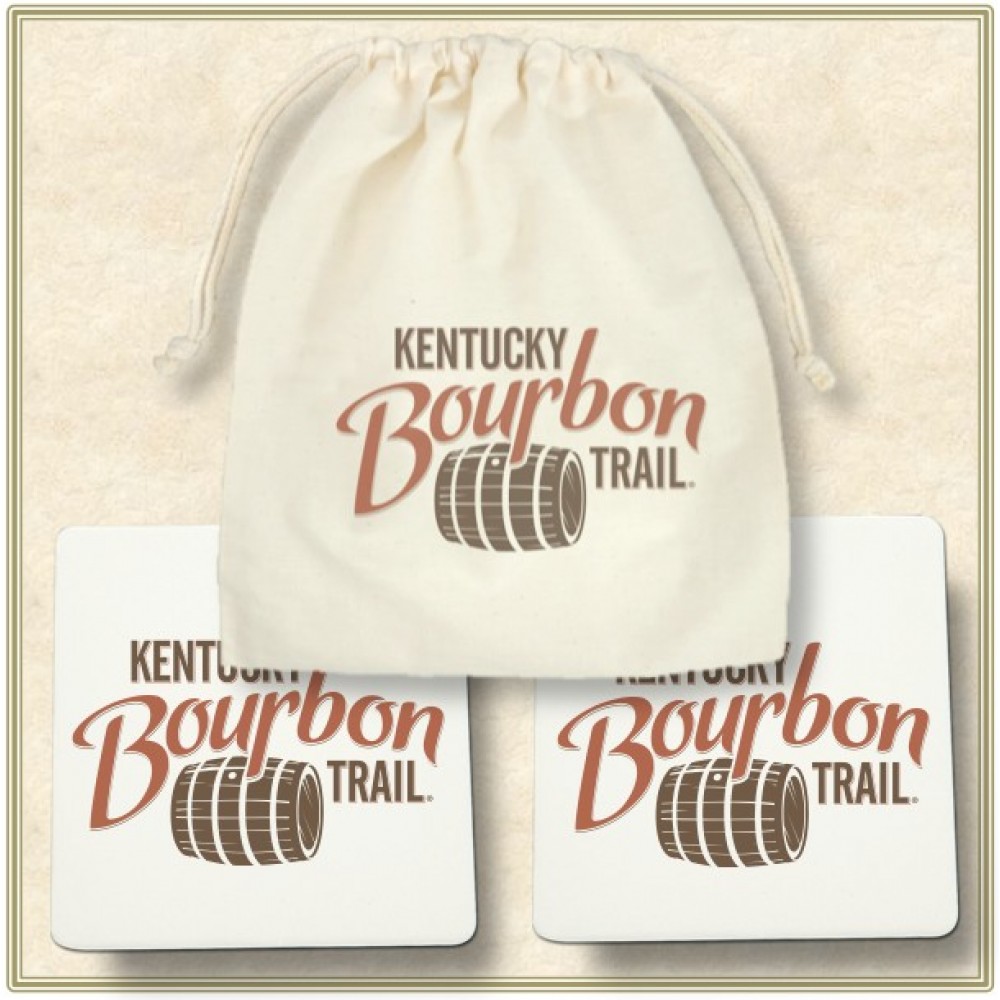 Custom Printed 2 Square Coasters Pouch Set - Basic Pouch Print Custom Printed 2 Square Coasters Pouch Set - Basic Pouch Print