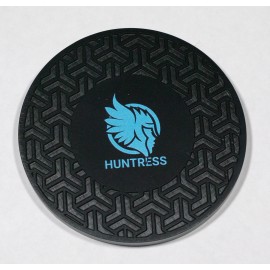 Round Triad Pattern Coaster with Logo