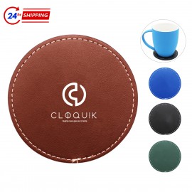 Personalized Round PU Coaster  Personalized Round PU Coaster