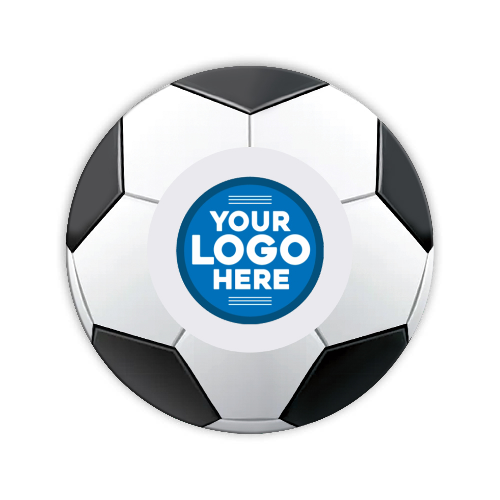 40 Pt. 4" Soccer Ball Pulpboard Coaster with Full-Color on 1 or 2 Sides with Logo