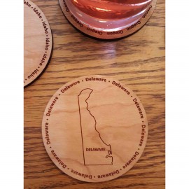 Hardwood State Coasters with Logo