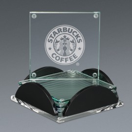 Coaster Set Clear Custom Imprinted