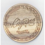 4" - Cutomizable Promotional Hardwood Coasters with Logo