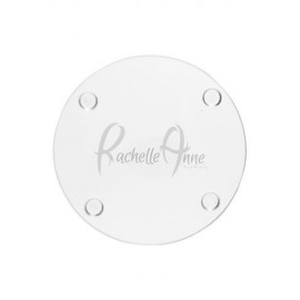 Promotional 4" Round Glass Coaster  Promotional 4" Round Glass Coaster