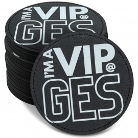 Custom Leather Coasters with Logo