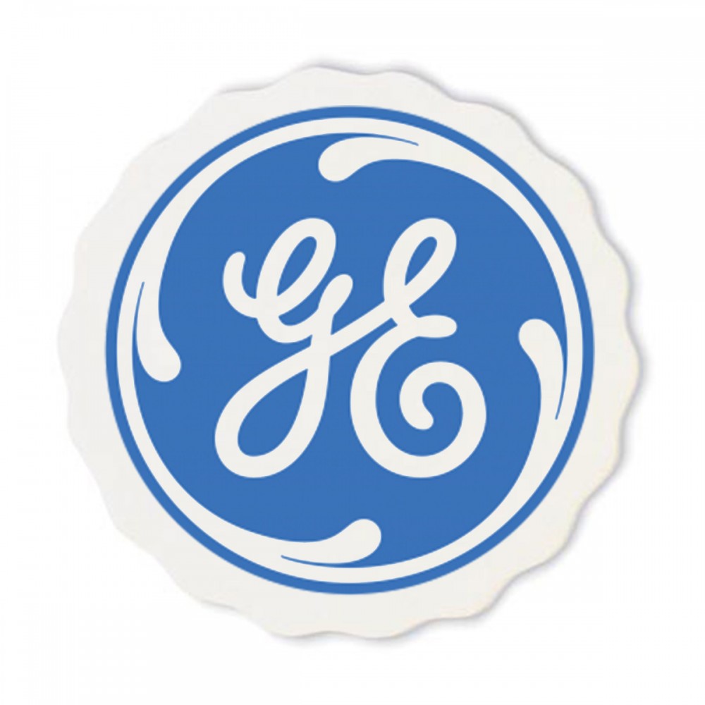 40 pt. Pulpboard Coaster, 3.625" Scalloped with Logo