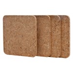 Square Cork Coasters (Set of 4) with Logo