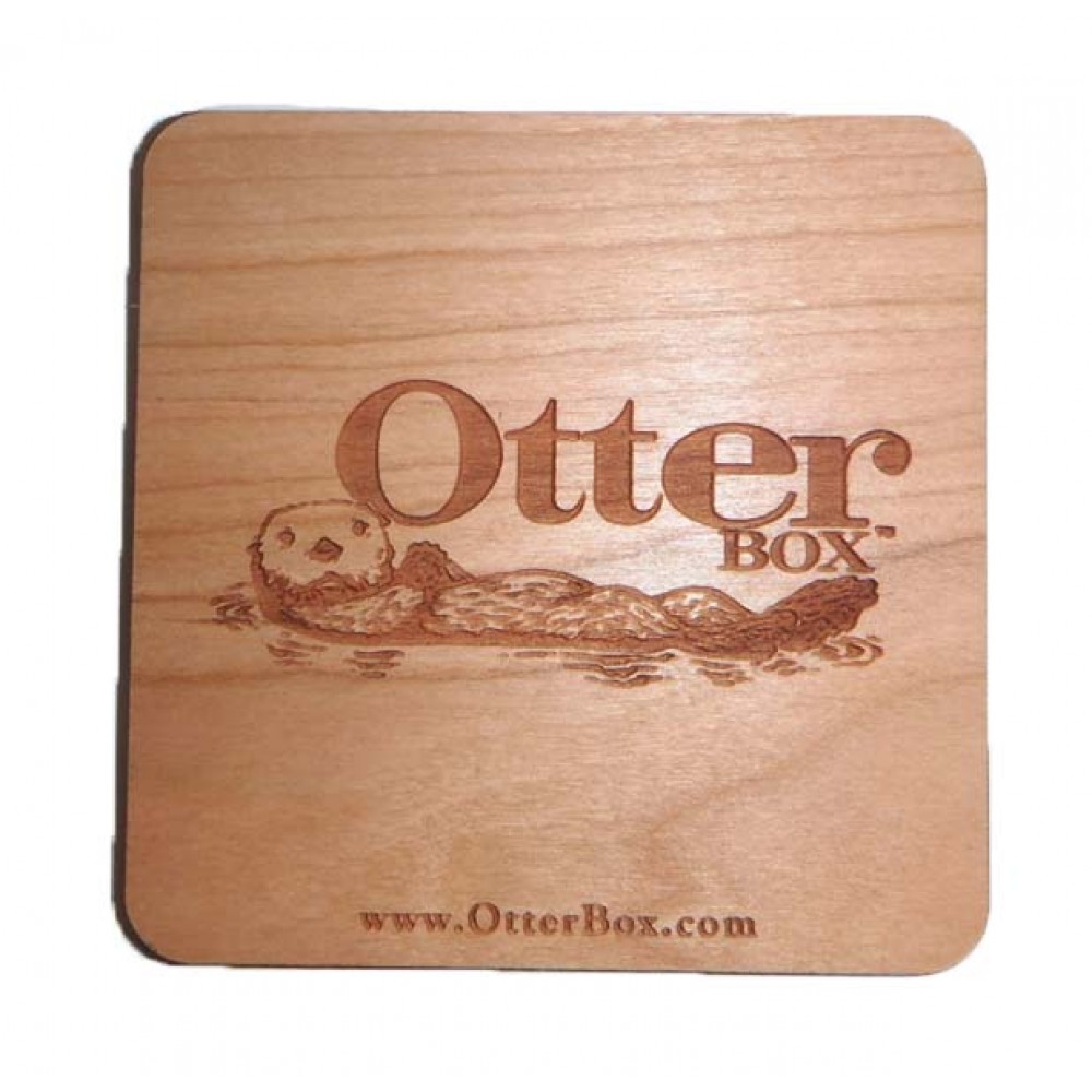 Personalized 3.5" x 3.5" - Promotional Hardwood Coasters - Square or Round