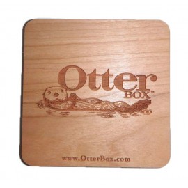 3.5" x 3.5" - Promotional Hardwood Coasters - Square or Round with Logo